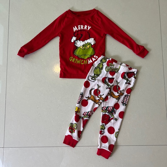 Dr. Seuss Grinch Kids Pajama Set - Picture 1 of 7